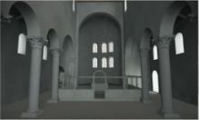 Ricostruzione tridimensionale di interno della basilica di San Giovanni Evangelista